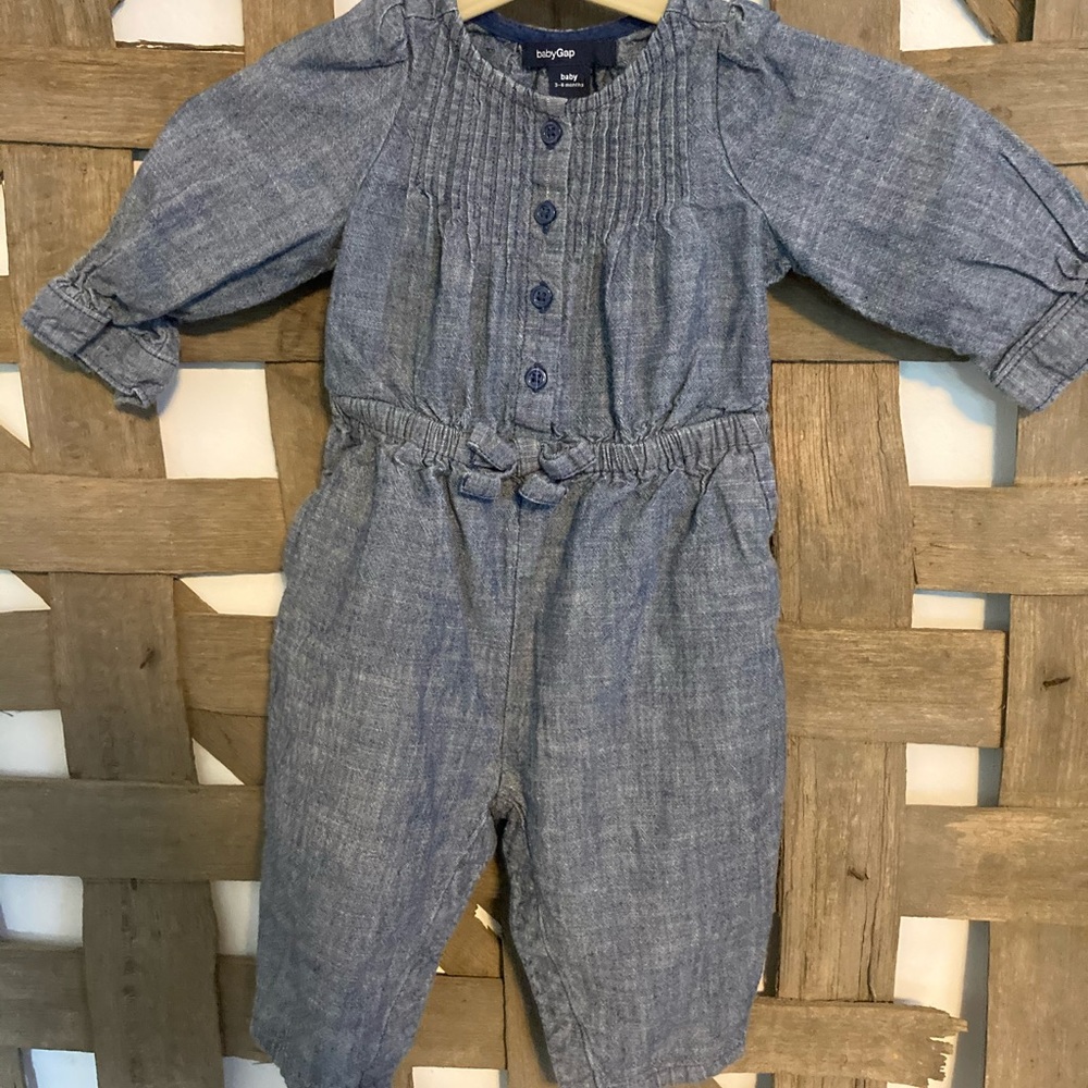 Gap denim one piece.3-6 months